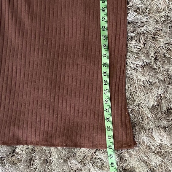 Olivia Rae Women Sleeveless Ribbed Midi Dress in Coco Brown - Picture 10 of 12